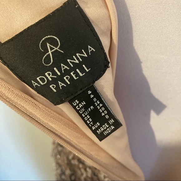 Adrianna Pappell Sequin Gown Blush Pink Scoop Back 4 - Picture 9 of 9